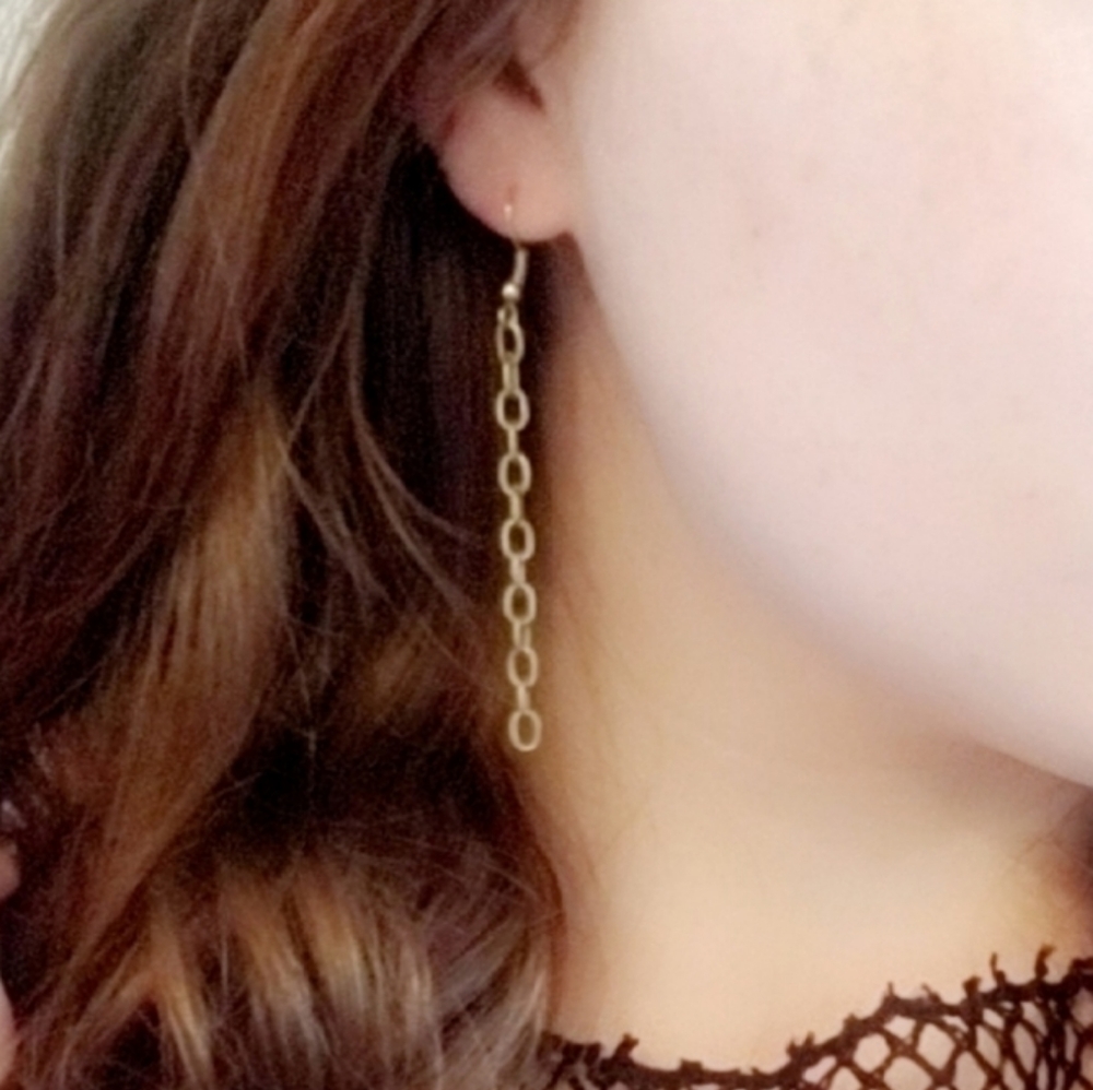 🌸 Chain dangly earrings